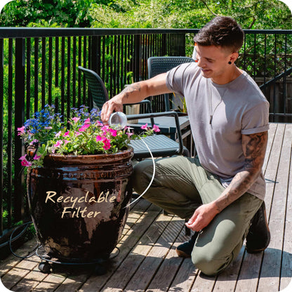 Single Replacement MINA Alkaline Water Filter by Santevia | Single At Home Water Pitcher Filter Adds Minerals and Makes Alkaline Water | Chlorine and Lead Water Filter | Made In Canada
