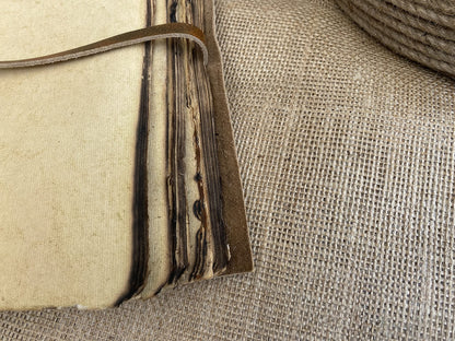 Wanderings Vintage Leather Journal with Burned Edge Paper - 6"x9" (15x23cm) - Rustic Antique Notebook Perfect for Writing a Book of Shadows Journal a Grimoire Sketching Drawing as a Diary
