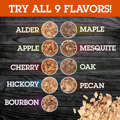 Camerons All Natural Apple Wood Chips for Smoker - 260 Cu. In. Bag, Approx 2 Pounds- Kiln Dried Coarse Cut BBQ Grill Wood Chips for Smoking Meats - Barbecue Smoker Accessories - Grilling Gifts for Men