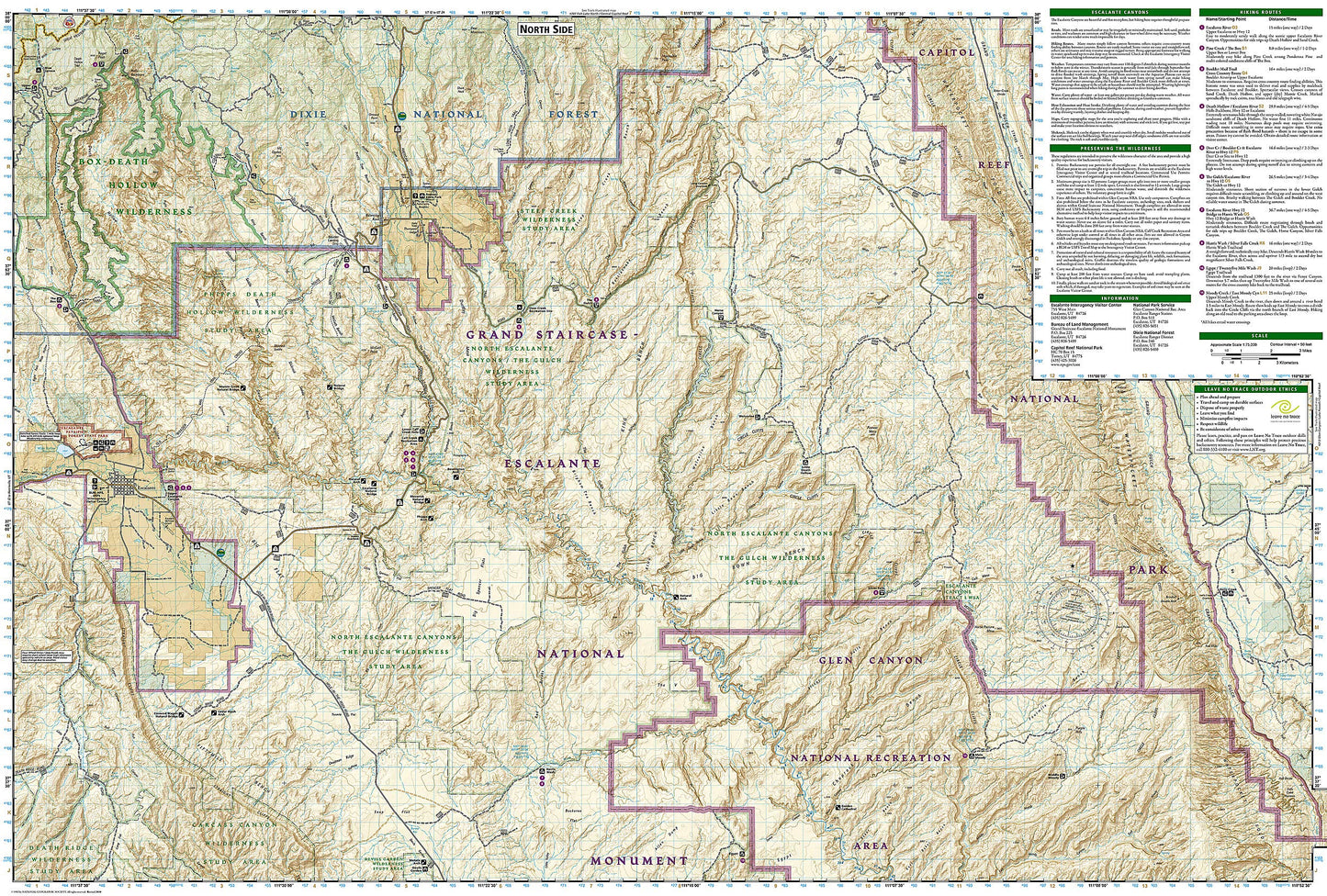 Canyons of the Escalante Map [Grand Staircase-Escalante National Monument]