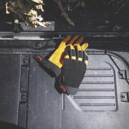 Watson Gloves Flextime Glove - Water-Resistant Goatskin Leather Palm, Spandex Back, Hooded Fingertips & Reinforced Thumb, Hook & Loop Strap (Extra Large)