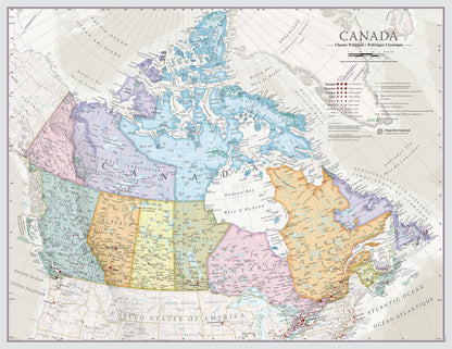 Canada Map Poster – 59.4 x 42 cm - Maps International - Map Making for More Than 50 Years - Most Detailed Map Gift