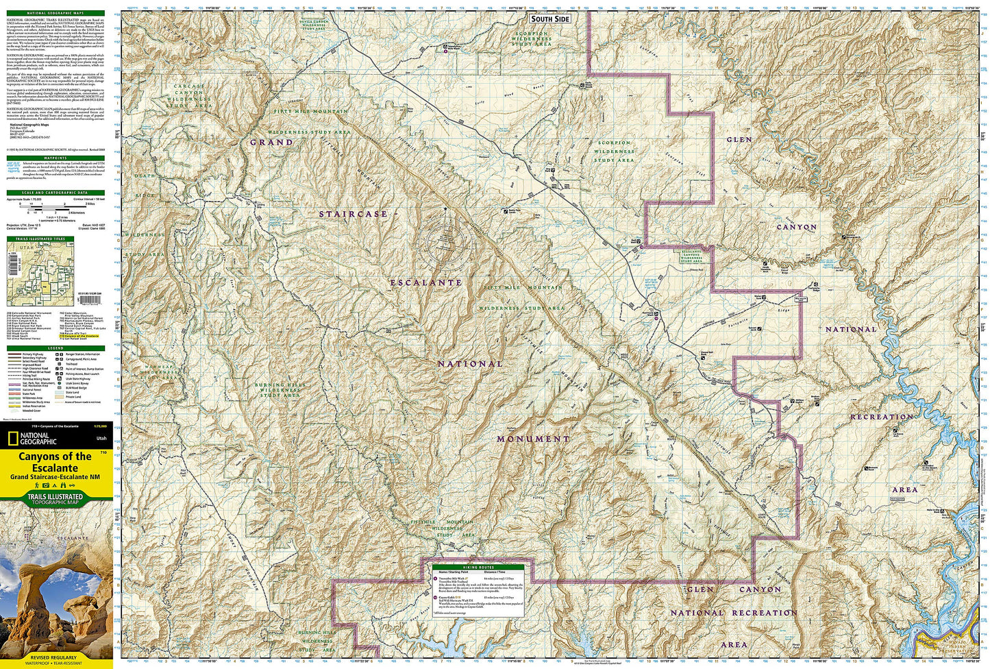 Canyons of the Escalante Map [Grand Staircase-Escalante National Monument]