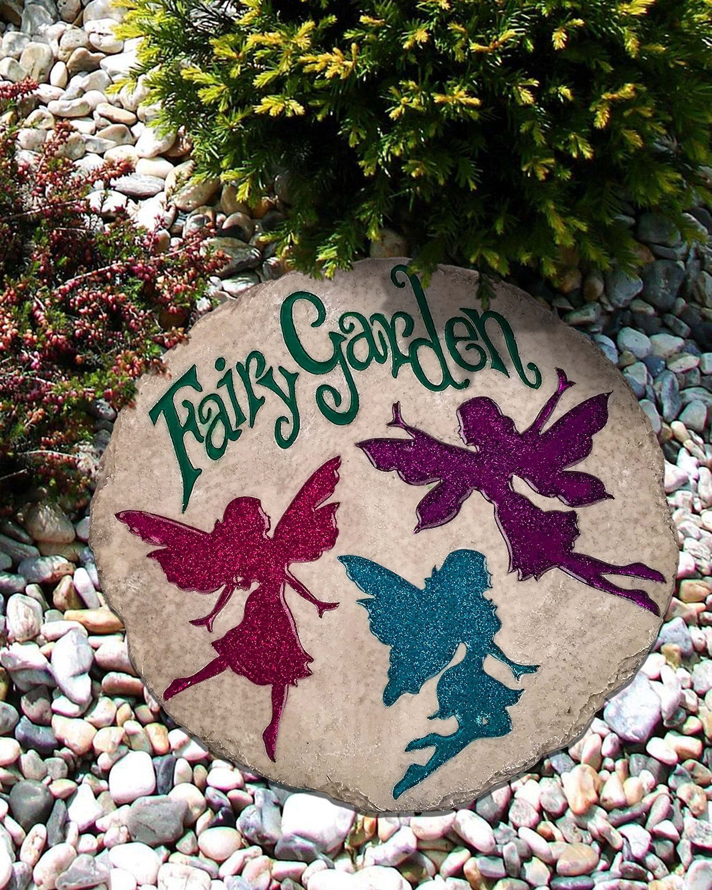 Spoontiques Dog Crossing Stepping Stone Outdoor Garden Décor, Multi, One Size