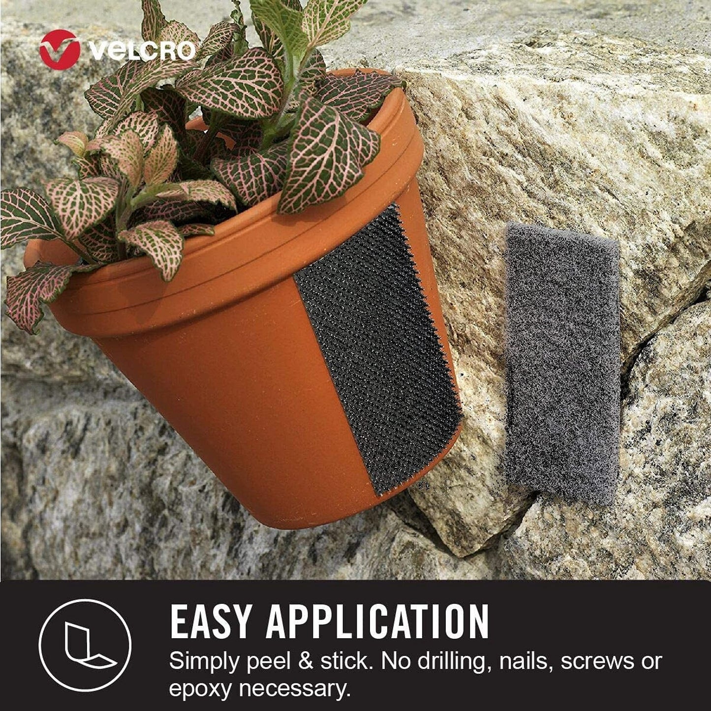 VELCRO Brand - Industrial Strength Extreme Outdoor | Heavy Duty, Superior Holding Power on Rough Surfaces | Tape – 10ft x 1in | Black