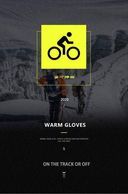 Men Women Cycling Winter Warm Sport Gloves Touchscreen Outdoor Fishing Splash-proof Skiing Snowboard Nonslip Zipper Gloves
