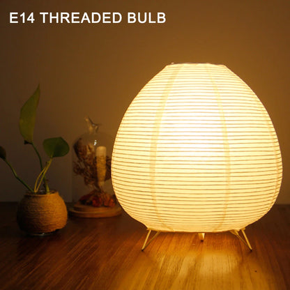 Creative Tripod Floor Lamp Rice Paper Nordic Paper Lantern Light Handmade Simple LED Lighting Lamp for Living Room Bedroom