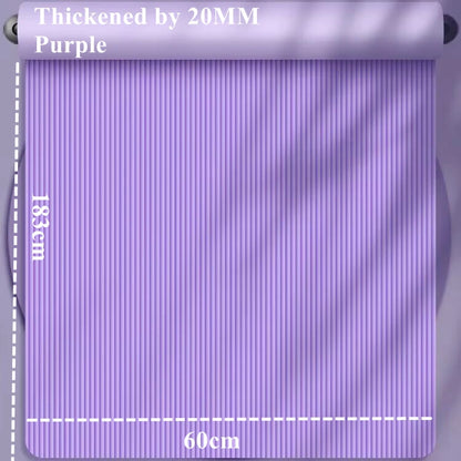 183×60cm Thick Yoga Mat Anti-skid Sports Fitness Mat 20MM Comfort Foam Yoga Matt for Exercise Yoga and Pilates Gymnastics Mat