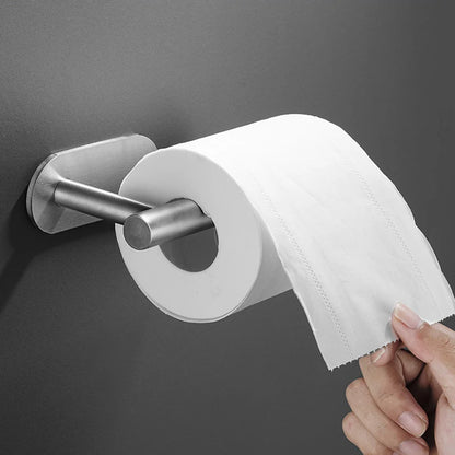 Adhesive Toilet Roll Paper Holder Organizer Wall Mount Storage Stand Kitchen Bathroom No Drill Tissue Towel Dispenser Stainless