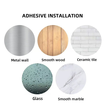 Adhesive Toilet Roll Paper Holder Organizer Wall Mount Storage Stand Kitchen Bathroom No Drill Tissue Towel Dispenser Stainless