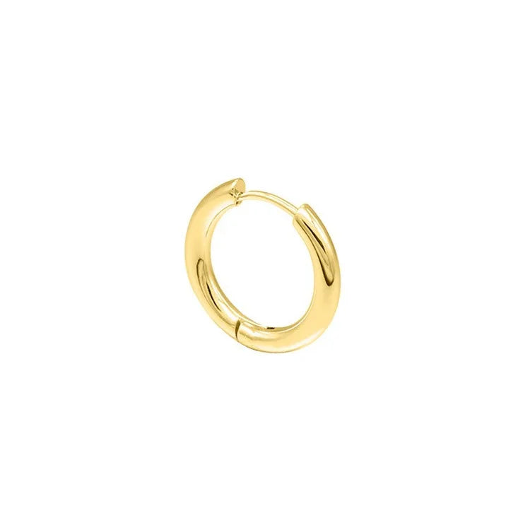 1PCS 2024 New Simple Stainless Steel Small Hoop Earrings for Women Men Cartilage Ear Piercing Jewelry Pendientes Hombre Mujer