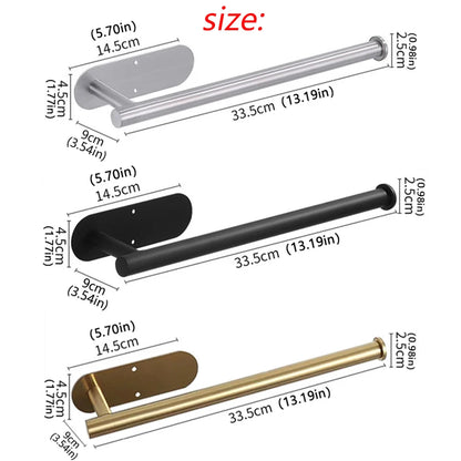 Kitchen Paper Towel Holder Adhesive Tissue Hanger Toilet Roll Paper Dispenser Cabinet Storage Napkin Rack Bathroom Accessories