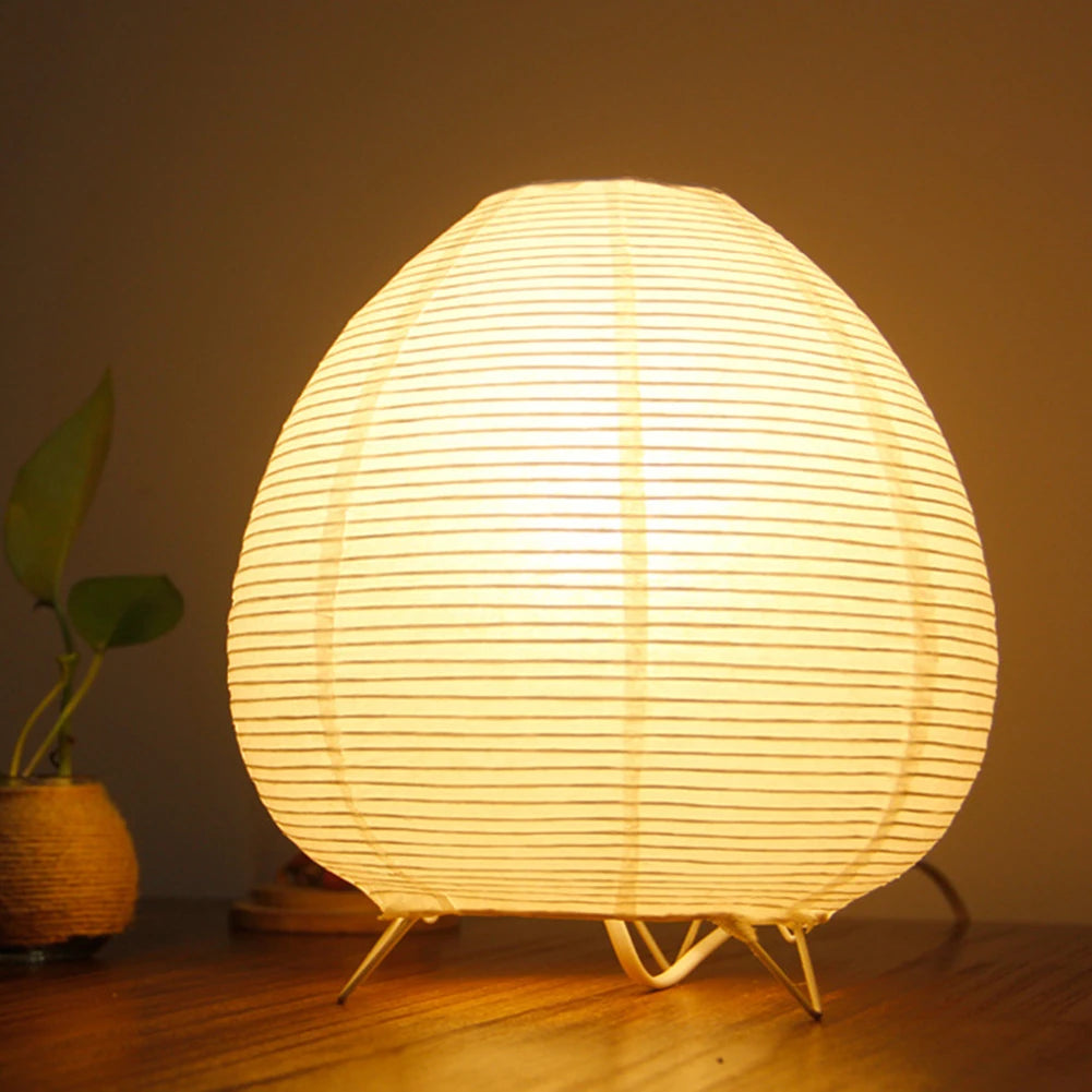 Creative Tripod Floor Lamp Rice Paper Nordic Paper Lantern Light Handmade Simple LED Lighting Lamp for Living Room Bedroom