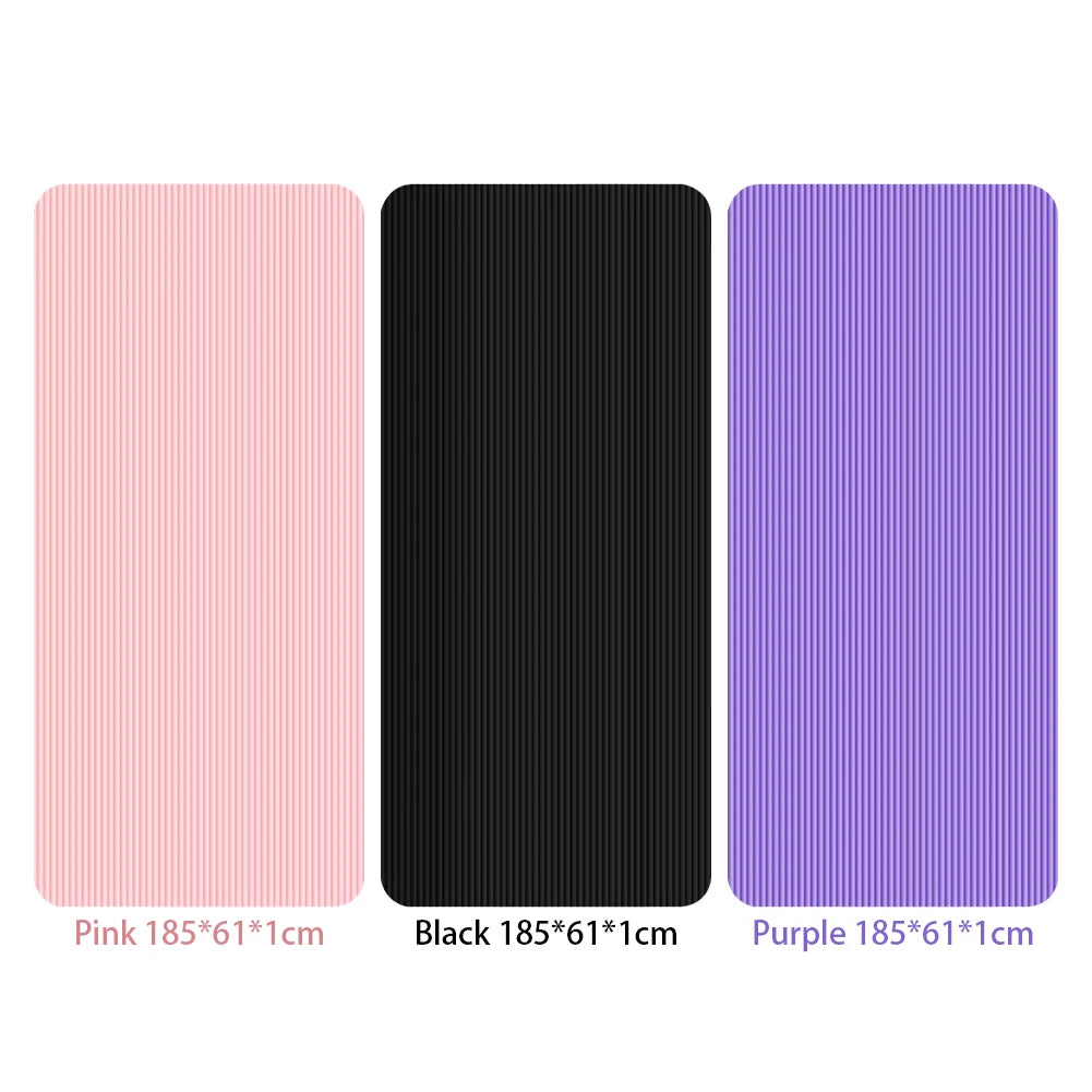 Yoga Mat Non Slip Exercise Mat Thick Solid Color Fitness Mat Yoga Workout Mat Multi-Function for Home Gym