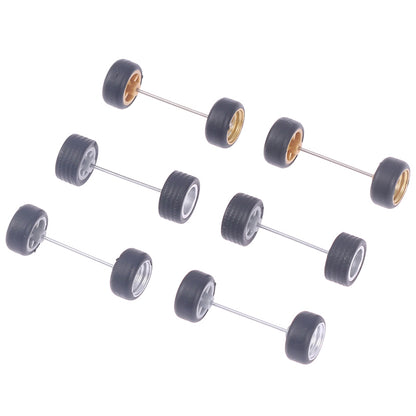 1/64 Wheels For Hotwheels With Rubber Tire Model Model Car Modified Parts Toys Power RefitCar Model