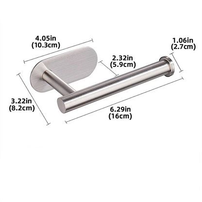 Adhesive Toilet Roll Paper Towel Holder Organizer Punch-free Wall Mount Storage Kitchen Bathroom No Drill Tissue Dispenser