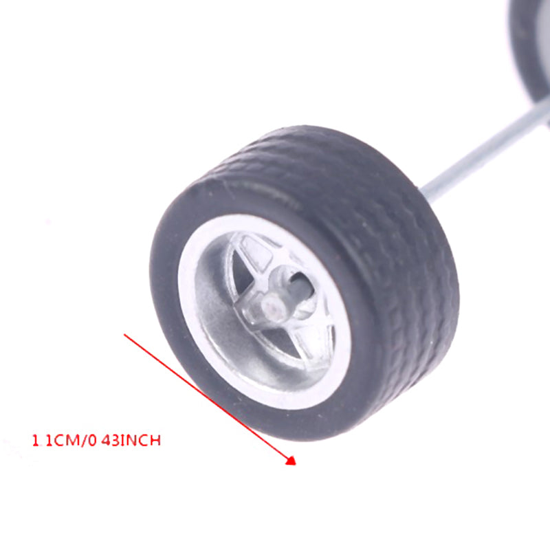 1/64 Wheels For Hotwheels With Rubber Tire Model Model Car Modified Parts Toys Power RefitCar Model