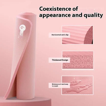 10MM Non-Slip Athletic Yoga Mat for Home Training, Pilates and Gymnastics