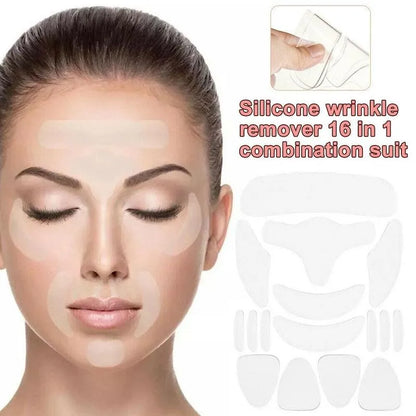 1/16pcs Reusable Silicone Patches Wrinkle Removal Sticker Anti Rimpel Pads Silicone Face Forehead Neck Eye Sticker Skin Care
