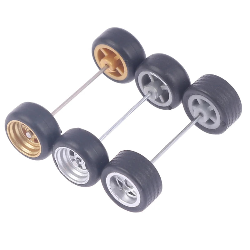 1/64 Wheels For Hotwheels With Rubber Tire Model Model Car Modified Parts Toys Power RefitCar Model