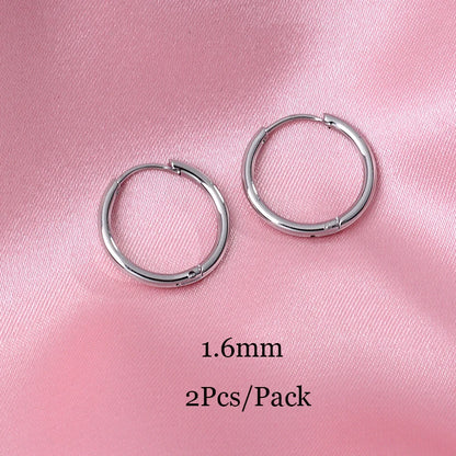 2023 New Simple Stainless Steel Small Huggie Hoop Earrings for Women Men Cartilage Ear Piercing Jewelry Pendientes Hombre Mujer