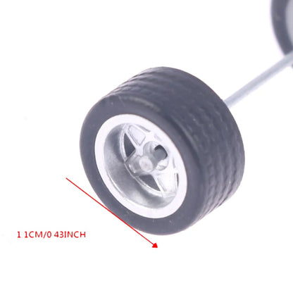 1/64 Wheels For Hotwheels With Rubber Tire Model Model Car Modified Parts Toys Power RefitCar Model