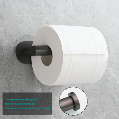 Adhesive Toilet Roll Paper Holder Organizer Wall Mount Storage Stand Kitchen Bathroom No Drill Tissue Towel Dispenser Stainless
