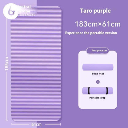 10MM Non-Slip Athletic Yoga Mat for Home Training, Pilates and Gymnastics