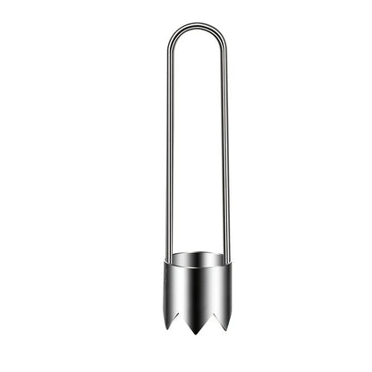 1pc Stainless Steel Fruit & Vegetable Corer Red Pepper Seed Remover Universal Kitchen Gadget for Apple Pear Tomato Pepper