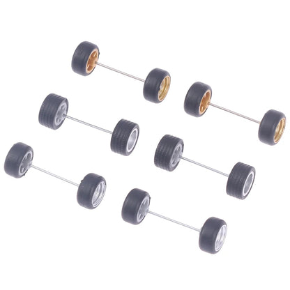 1/64 Wheels For Hotwheels With Rubber Tire Model Model Car Modified Parts Toys Power RefitCar Model