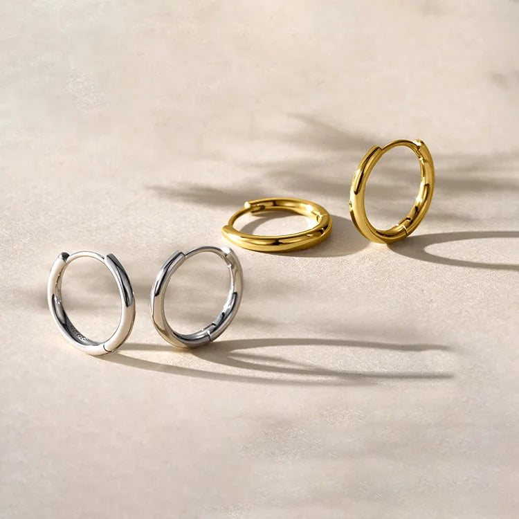 2023 New Simple Stainless Steel Small Huggie Hoop Earrings for Women Men Cartilage Ear Piercing Jewelry Pendientes Hombre Mujer