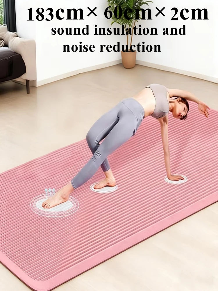 183×60cm Thick Yoga Mat Anti-skid Sports Fitness Mat 20MM Comfort Foam Yoga Matt for Exercise Yoga and Pilates Gymnastics Mat