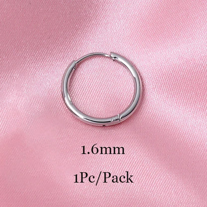 2023 New Simple Stainless Steel Small Huggie Hoop Earrings for Women Men Cartilage Ear Piercing Jewelry Pendientes Hombre Mujer