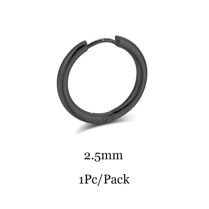 2023 New Simple Stainless Steel Small Huggie Hoop Earrings for Women Men Cartilage Ear Piercing Jewelry Pendientes Hombre Mujer