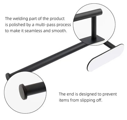 Adhesive Toilet Roll Paper Holder Organizer Wall Mount Storage Stand Kitchen Bathroom No Drill Tissue Towel Dispenser Stainless