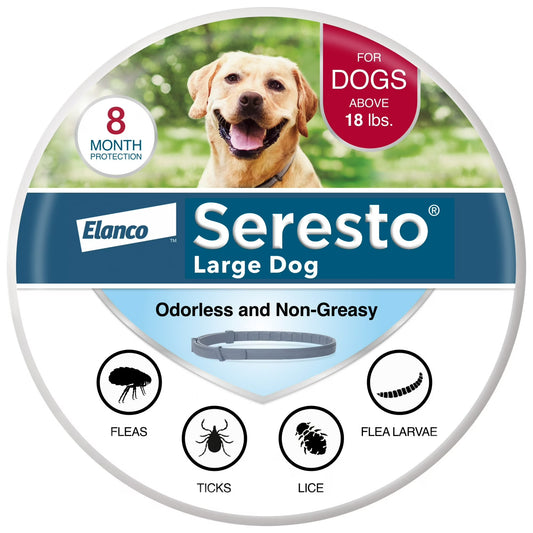 Seresto™ 8-Month Flea & Tick Prevention Collar for Large Dogs (Over 18 lbs)