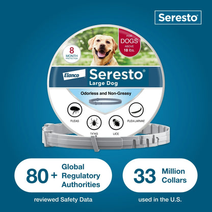 Seresto™ 8-Month Flea & Tick Prevention Collar for Large Dogs (Over 18 lbs)
